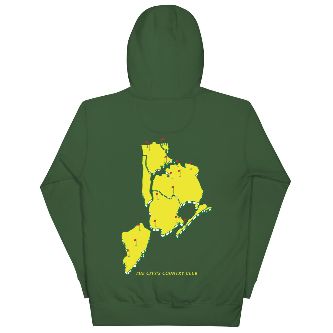 NYC Masters Hoodie Back Map